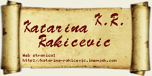 Katarina Rakićević vizit kartica